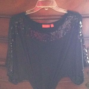Black ELLE XL sequin tunic.